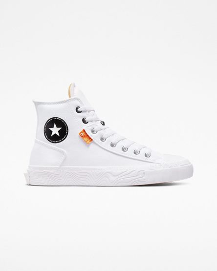 Tenisky Vysoke Converse Chuck Taylor Alt Star Platene Panske Biele Čierne Biele | SK PHKBG0